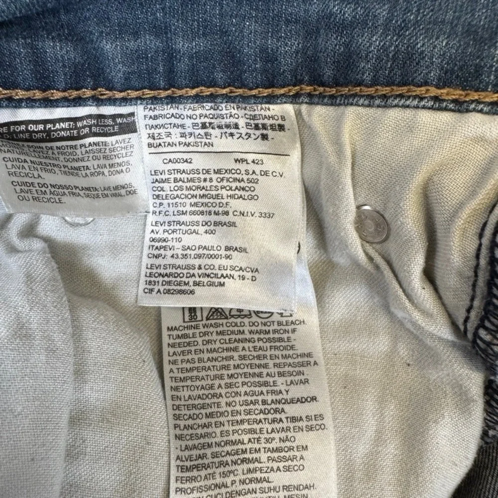 Levis 541 Mens Jeans 44x30 Blue Medium Wash Athletic Taper Stretch Denim